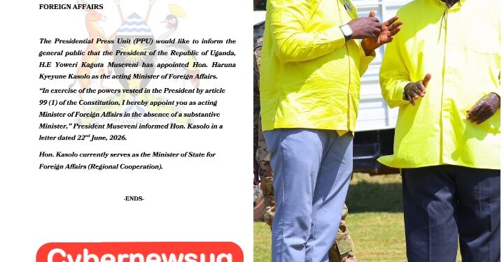 New Chapter: Kasolo’s Appointment Signals Growing Confidence in Uganda’s Next Generation of Leadership