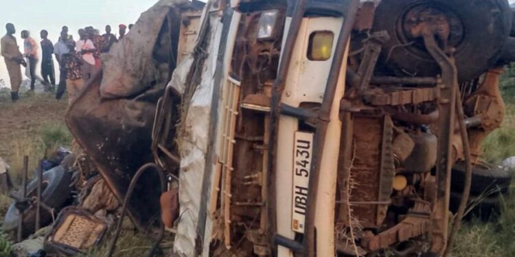 Shocking Five Dead , Several Injured as Cattle Lorry Overturns in Napak